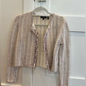 Theory tweed sweater jacket